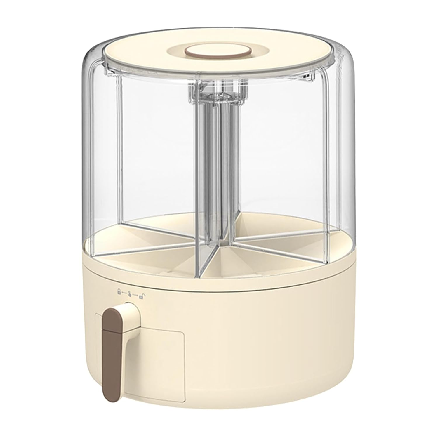 Rotating Grain Rice Storage Large Capacity Compact Design Plastic 10Kg Capacity