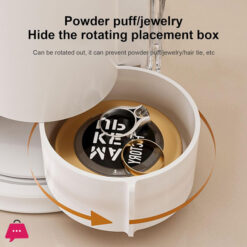 Rotating Makeup Organizers Makeup Brush Holder Cosmetic Storage Holder With Lid Cosmetic Display Case