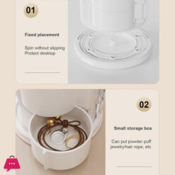 Rotating Makeup Organizers Makeup Brush Holder Cosmetic Storage Holder With Lid Cosmetic Display Case