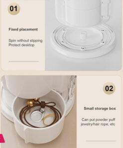 Rotating Makeup Organizers Makeup Brush Holder Cosmetic Storage Holder With Lid Cosmetic Display Case 9 Rotating Makeup Organizers Makeup Brush Holder Cosmetic Storage Holder With Lid Cosmetic Display Case - Image 4