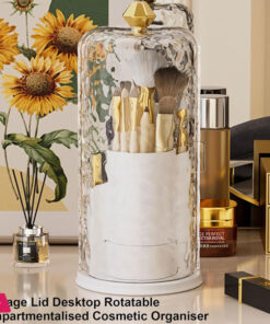 Rotating Makeup Organizers Makeup Brush Holder Cosmetic Storage Holder With Lid Cosmetic Display Case 7 Rotating Makeup Organizers Makeup Brush Holder Cosmetic Storage Holder With Lid Cosmetic Display Case - Image 2