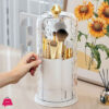 Rotating Makeup Organizers Makeup Brush Holder Cosmetic Storage Holder With Lid Cosmetic Display Case