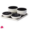 Salad Service Set Black &Amp; White - Ky1063
