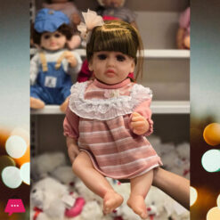 Silicone Vinyl Newborn Reborn Baby Doll Toy – 55 Cm