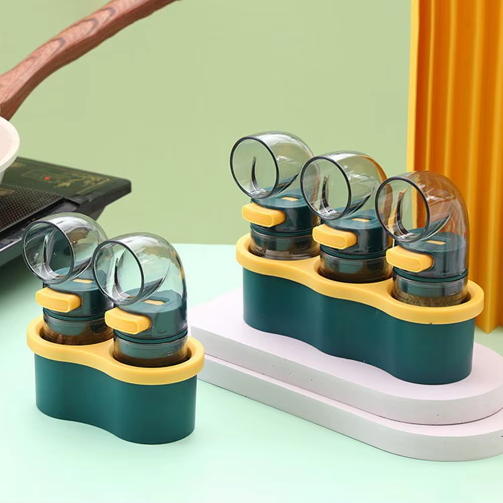 Spice Balance Volume-Controlled Moisture-Proof Salt Sugar Seasoning Jar 3Pcs