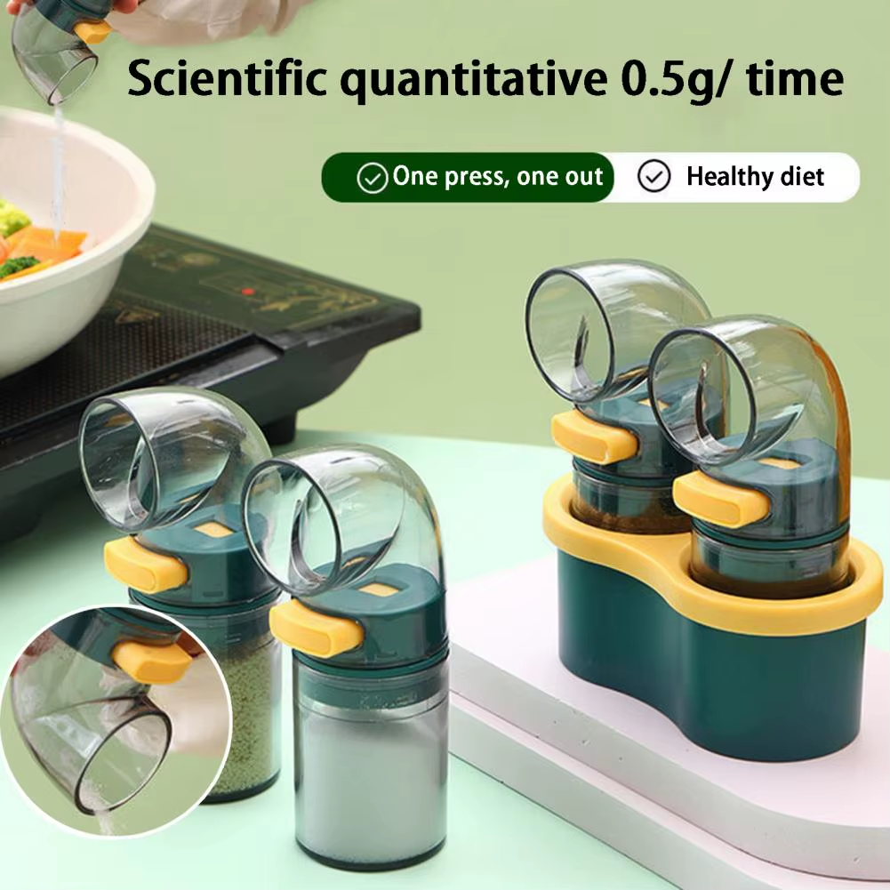 Spice Balance Volume-Controlled Moisture-Proof Salt Sugar Seasoning Jar 3Pcs