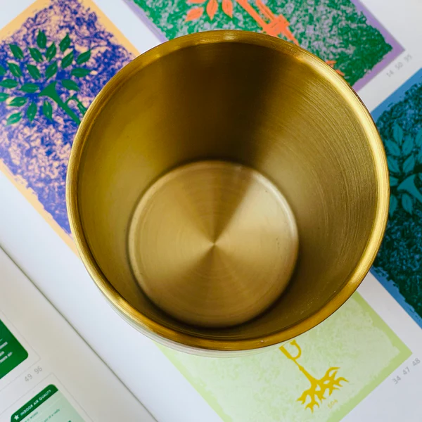 Stainless Gold Steel Glass 350Ml