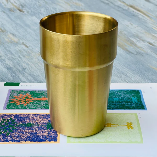 Stainless Gold Steel Glass 350Ml