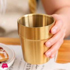 Stainless Gold  Steel Glass 350ml