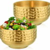 Stainless Steel Double-Walled Insulated Serving Soup Bowls, Gold Metal L 12Cm Thumd