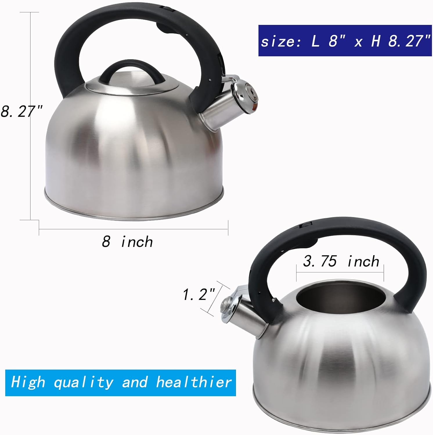 Quart Whistling Tea Kettle Stainless Steel Teapot
