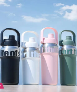 Stainless Steel Tumbler with Straw, Vacuum Insulated Water Bottle Life Traver Bottle 2.1 L