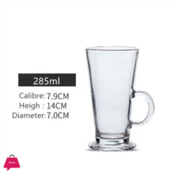 Tall Costa Latte Glass Juice Cocktail Mug Set Of 2
