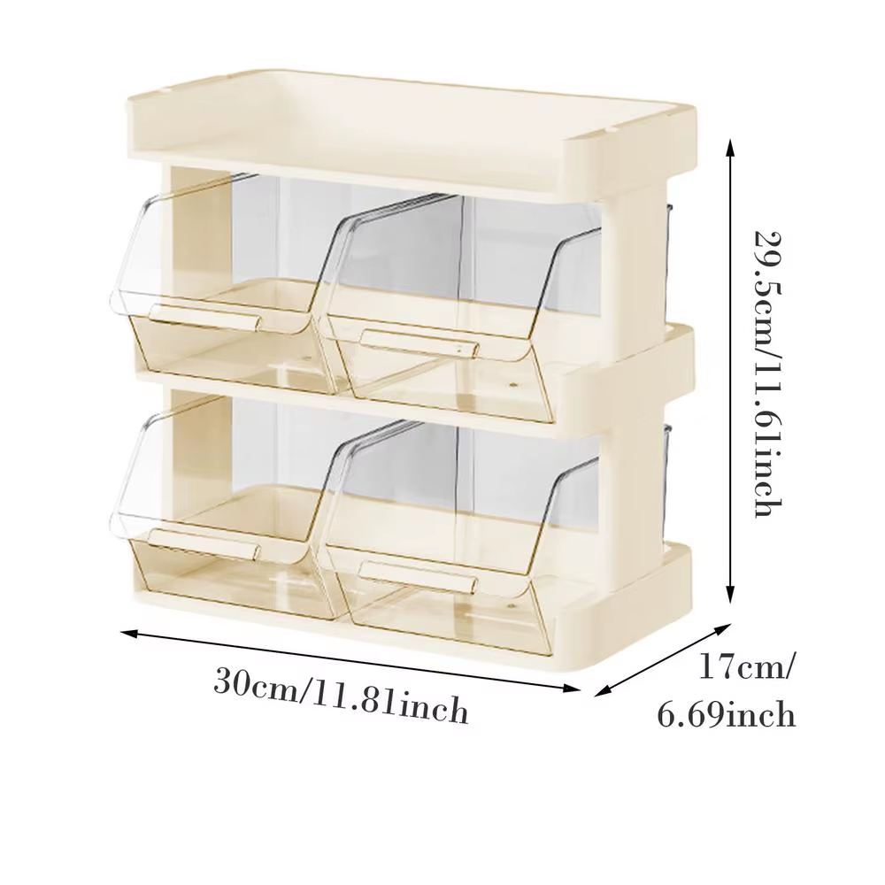Tea Bag Shelf Organizer Coffee Pod Organizer Large Capacity Tea Bag Holder Two Layers