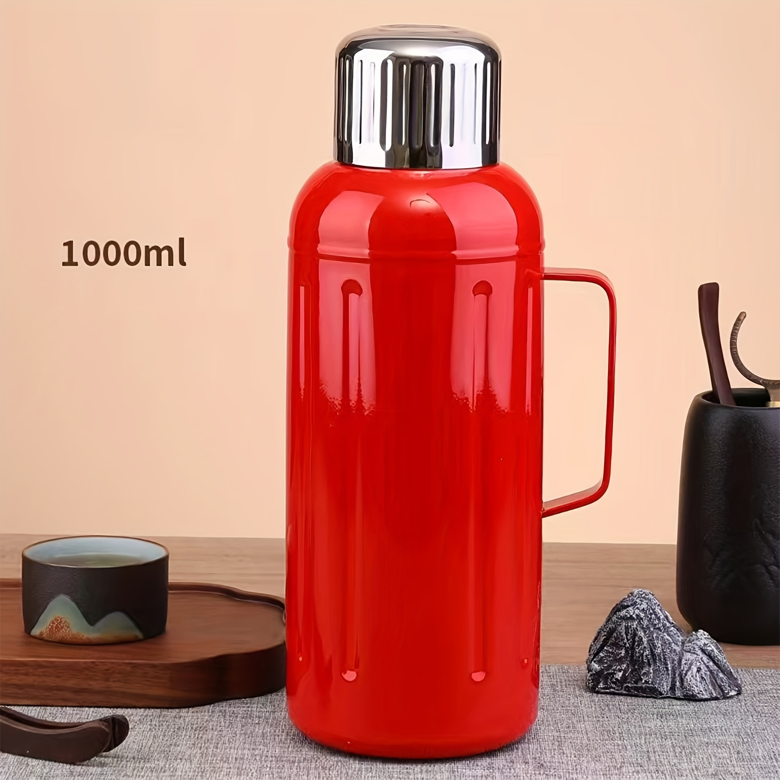 Thermal Water Bottle,Tumbler,Large,Leakproof,For Tea,Coffee,Insulated Stainless Steel Bottle,Hot Water 1000Ml