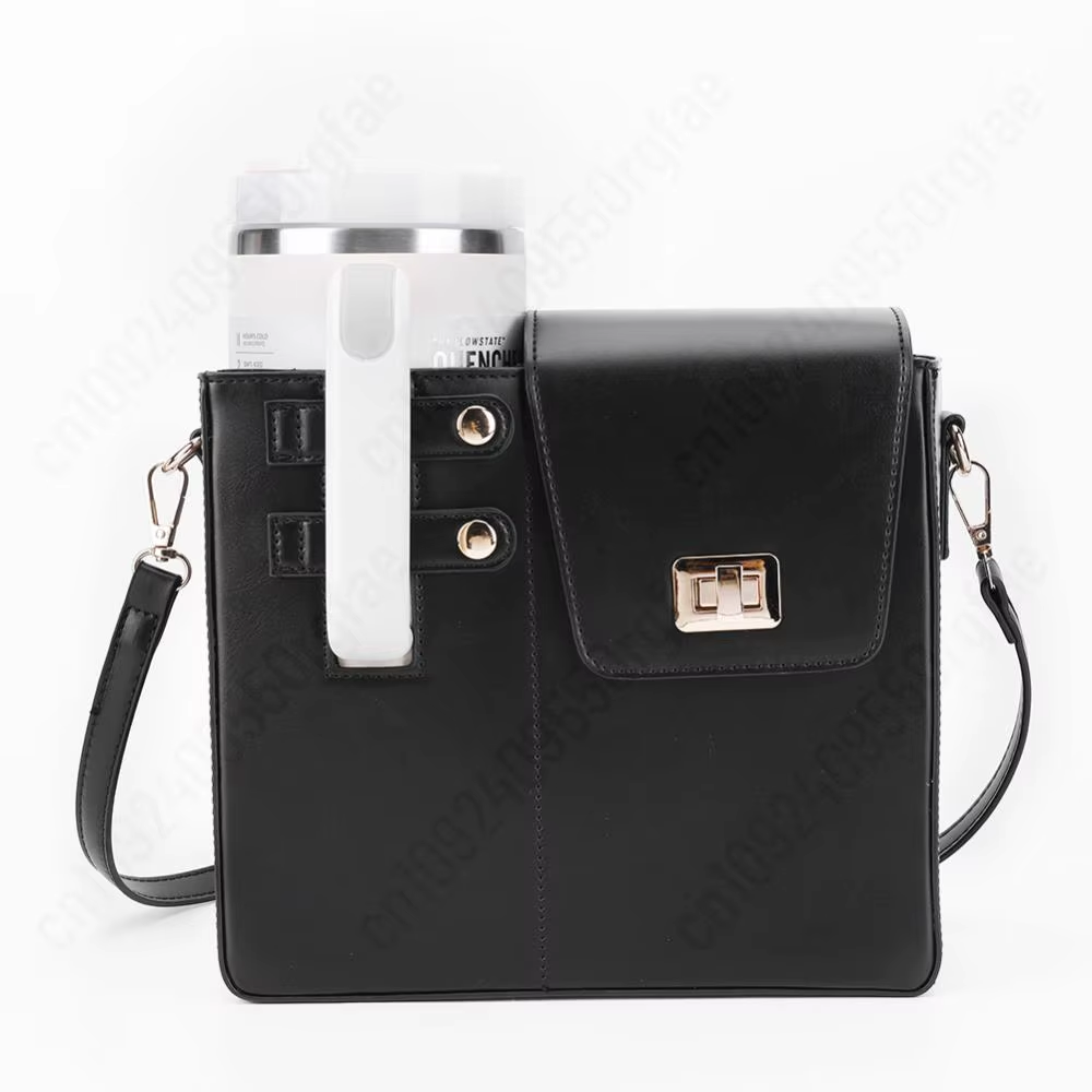 Stanley Cup Pu Handbag Purse Carrier Bag Pu Leather Travel Cup Holder Bag