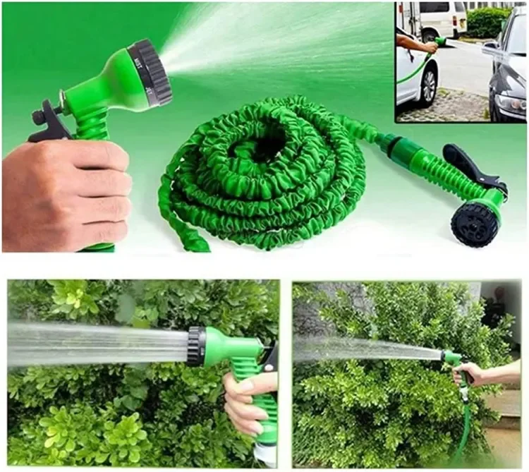 100Ft 30M Expandable Flexible Magic Water Hose Pipe With Spray Nozzle Garden Hose