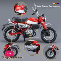 1:12 Honda Monkey Alloy Toy Motorcycle Model Car With Sound Light Rear Wheel Suspension Motorbikes Vehicle Models For Children