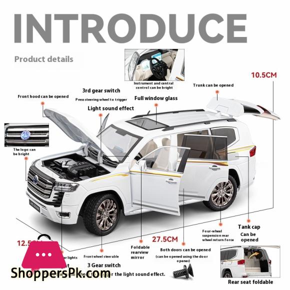 1:18 Toyota Land Cruiser Lc300 Suv Alloy Car Diecast Model Children'S Toy Kids Gift Birthday Present For Boys Trendy Display 5 1:18 Toyota Land Cruiser Lc300 Suv Alloy Car Diecast Model Children'S Toy Kids Gift Birthday Present For Boys Trendy Display - Image 3