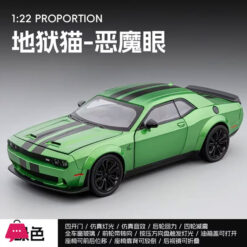 1:22 Dodge Challenger Srt Alloy Model Car Diecasts Metal Sports Alloy Car Model Simulation Sound Light Collection