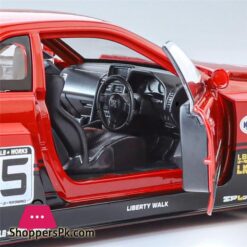 1:24 Nissan Skyline Ares Gtr R34 Alloy Modified Wide Body Sports Car Model Diecast Raing Car Model Sound And Light Kids Toy Gift