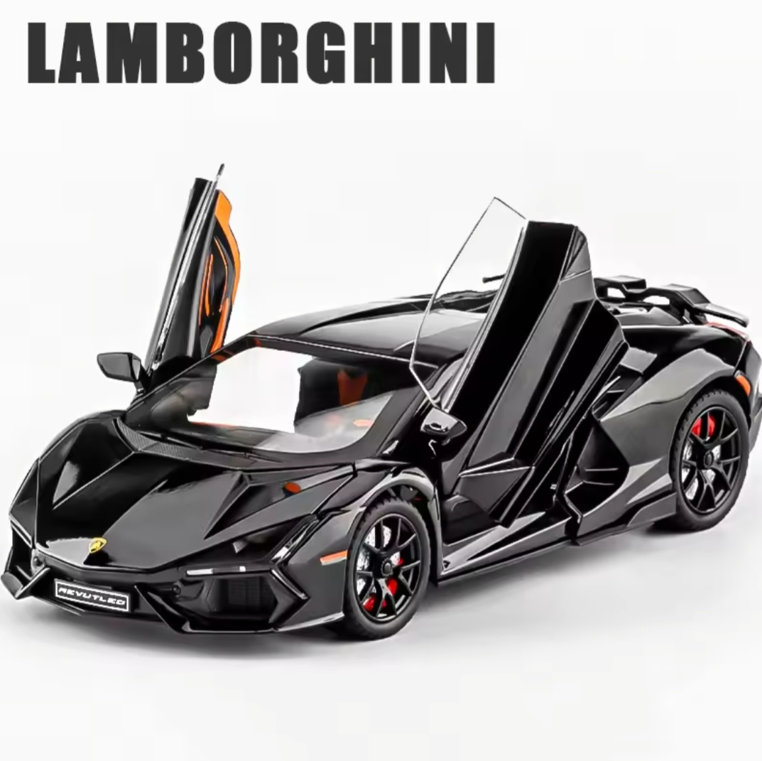 1:24 Lamborghini Revuelto Alloy Scale Car Model Diecast Metal Miniature Car Sound ＆ Light Collection