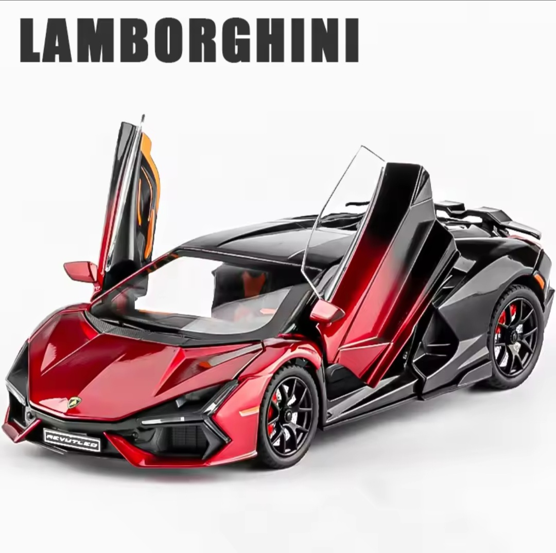 1:24 Lamborghini Revuelto Alloy Scale Car Model Diecast Metal Miniature Car Sound ＆ Light Collection