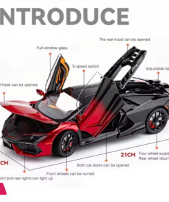 1:24 Lamborghini Revuelto Alloy Scale Car Model Diecast Metal Miniature Car Sound ＆ Light Collection - Image 2