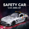 1:24 Mercedes-Benz Amg Gt F1 Safety Car Alloy Car Model Sound And Light Pull Back Toy Car