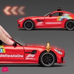 1:24 Mercedes-Benz Amg Gt F1 Safety Car Alloy Car Model Sound And Light Pull Back Toy Car