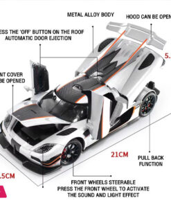 1:24 Scale Koenigsegg One:1 Supercar Diecast Alloy Car Model Sound And Light - Image 5