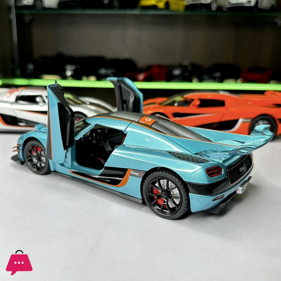 1:24 Scale Koenigsegg One:1 Supercar Diecast Alloy Car Model Sound And Light 4 1:24 Scale Koenigsegg One:1 Supercar Diecast Alloy Car Model Sound And Light - Image 2