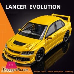 1:32 JDM Mitsubishi Lancer Evolution Alloy Muscle Car Model Sound and Light Pull Back Children's Toy Collectibles Birthday gift