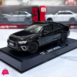 1:32 Audi A4 Alloy Car Diecast Model Rubber Tire Vehicle With Light Sound