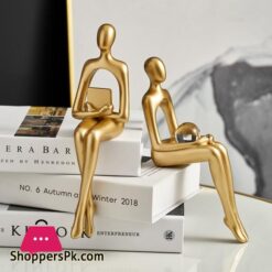 3-Pcs Abstract Figurine Art Statue Decoration Home Lover Sculpture Ornament Desktop Decor Couple Sculpture Art Modern Artwork