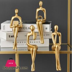 3-Pcs Abstract Figurine Art Statue Decoration Home Lover Sculpture Ornament Desktop Decor Couple Sculpture Art Modern Artwork