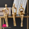 3-Pcs Abstract Figurine Art Statue Decoration Home Lover Sculpture Ornament Desktop Decor Couple Sculpture Art Modern Artwork