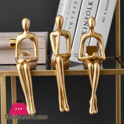 3-Pcs Abstract Figurine Art Statue Decoration Home Lover Sculpture Ornament Desktop Decor Couple Sculpture Art Modern Artwork