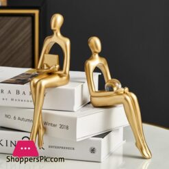 3-Pcs Abstract Figurine Art Statue Decoration Home Lover Sculpture Ornament Desktop Decor Couple Sculpture Art Modern Artwork