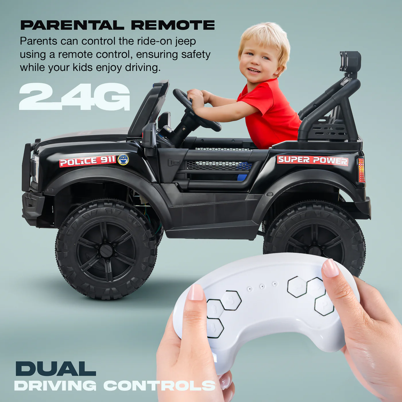 4X4 Electric Jeep For Kids – Battery Operated Ride-On Car With Rgb Lights &Amp; Music