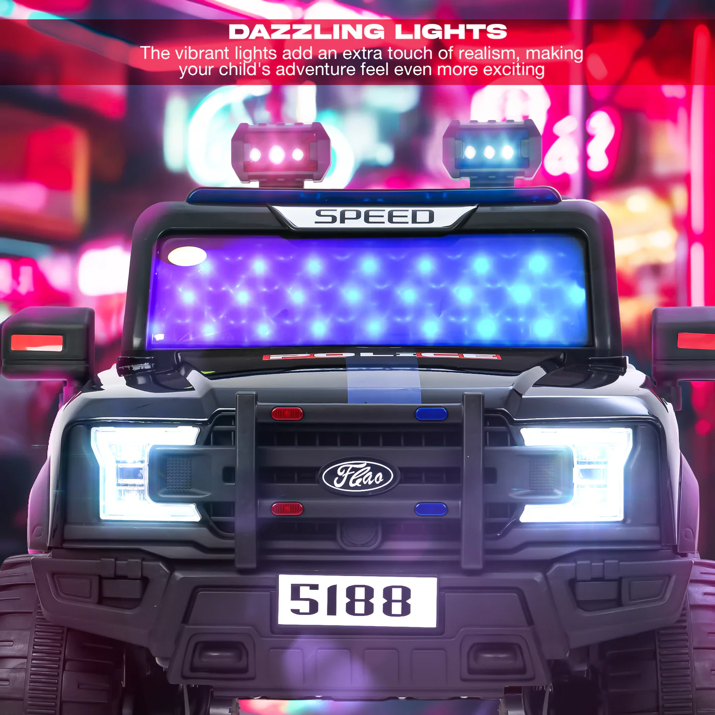 4X4 Electric Jeep For Kids – Battery Operated Ride-On Car With Rgb Lights &Amp; Music