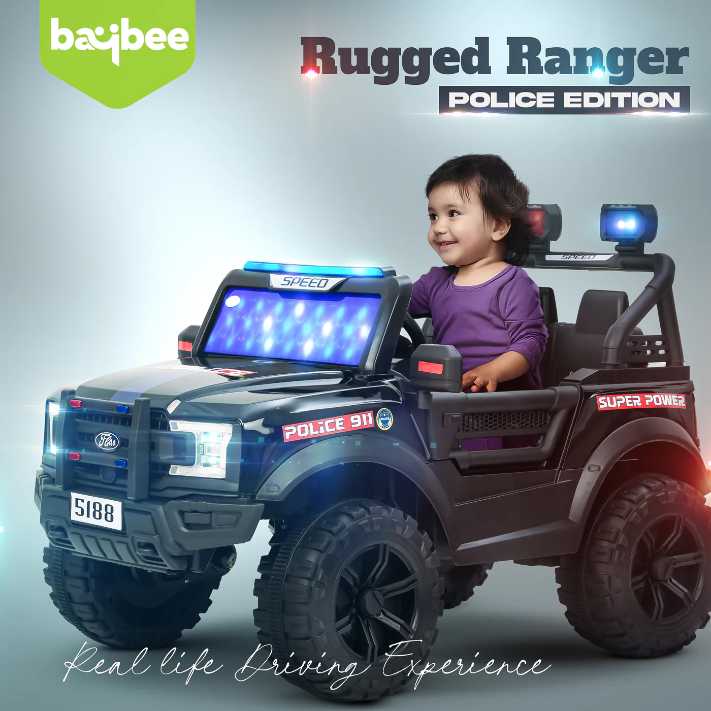 4X4 Electric Jeep For Kids – Battery Operated Ride-On Car With Rgb Lights &Amp; Music