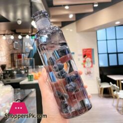 750ml PC Plastic Water Bottle with Time Marker Creative Large Capacity Leakproof Drink Bottle Drop resistant Sport Water Bottles