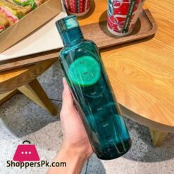750Ml Pc Plastic Water Bottle With Time Marker Creative Large Capacity Leakproof Drink Bottle Drop Resistant Sport Water Bottles
