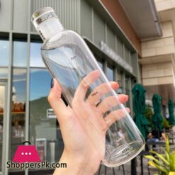 750Ml Pc Plastic Water Bottle With Time Marker Creative Large Capacity Leakproof Drink Bottle Drop Resistant Sport Water Bottles