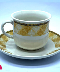 Bone Cup &Amp; Saucer Set Of 6 Pieces 12 Bone Cup &Amp; Saucer Set Of 6 Pieces - Image 3