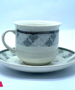 Bone Cup &Amp; Saucer Set Of 6 Pieces 13 Bone Cup &Amp; Saucer Set Of 6 Pieces - Image 4