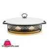 Brilliant 145 Oval Casserole Serving Dish With Candle Standrack Buffet Food Warmer Br1124