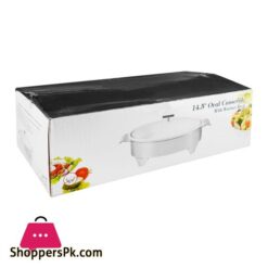 Brilliant Oval Casserole Serving Dish With Candle Stand Buffet Food Warmer 14.5 Inch 6 Brilliant 145 Oval Casserole Serving Dish With Candle Standrack Buffet Food Warmer Br0008