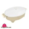 Brilliant 16 Oval Casserole Serving Dish With Candle Standrack Buffet Food Warmer Br0009